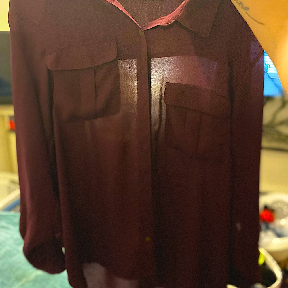 Sheer Button-Up